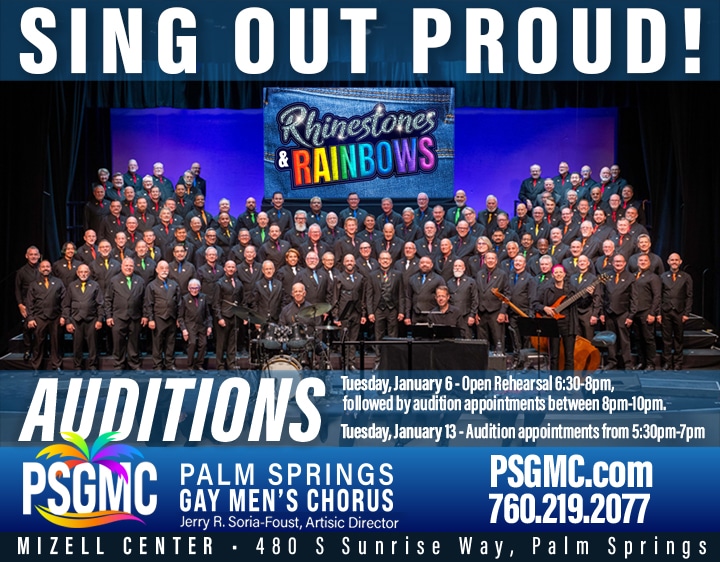 BOD thanks Hosts 2023Soiree Palm Springs Gay Men's Chorus Auditions.